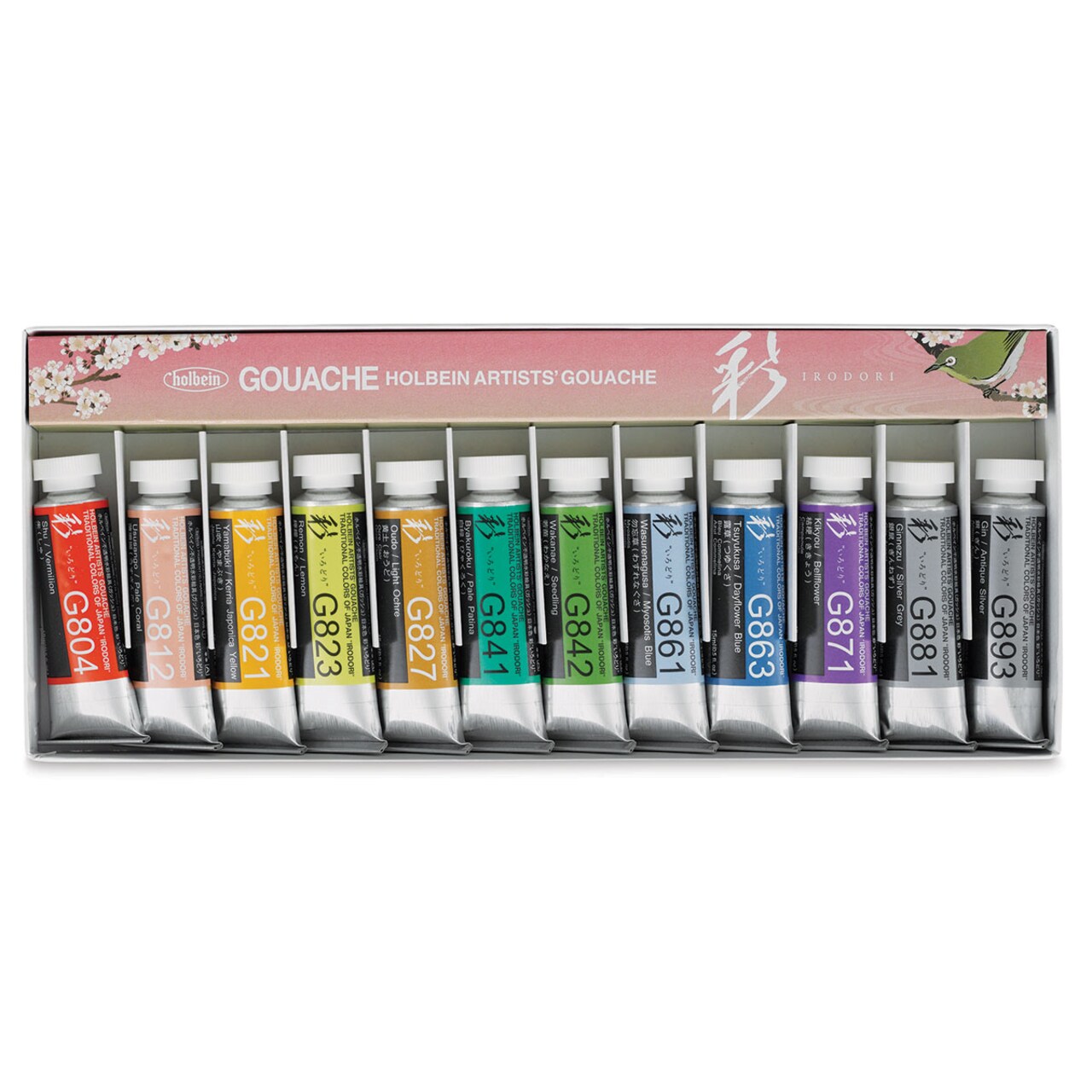 Holbein Irodori Artist Gouache - Spring, Set of 12, 15 ml, Tubes